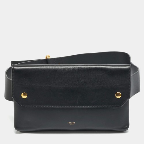 Celine flap black leather bum - leather,